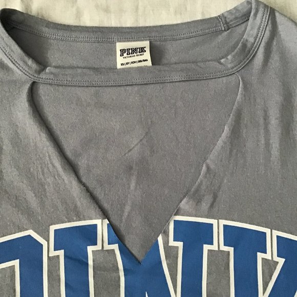 VICTORIA'S Secret PINK V neck Choker style t-shirt - Picture 4 of 7